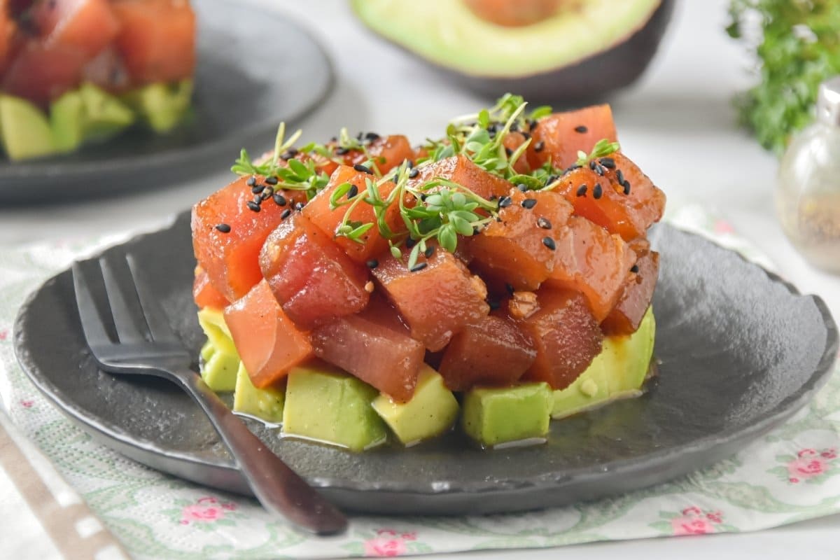 Tartar de atún y aguacate